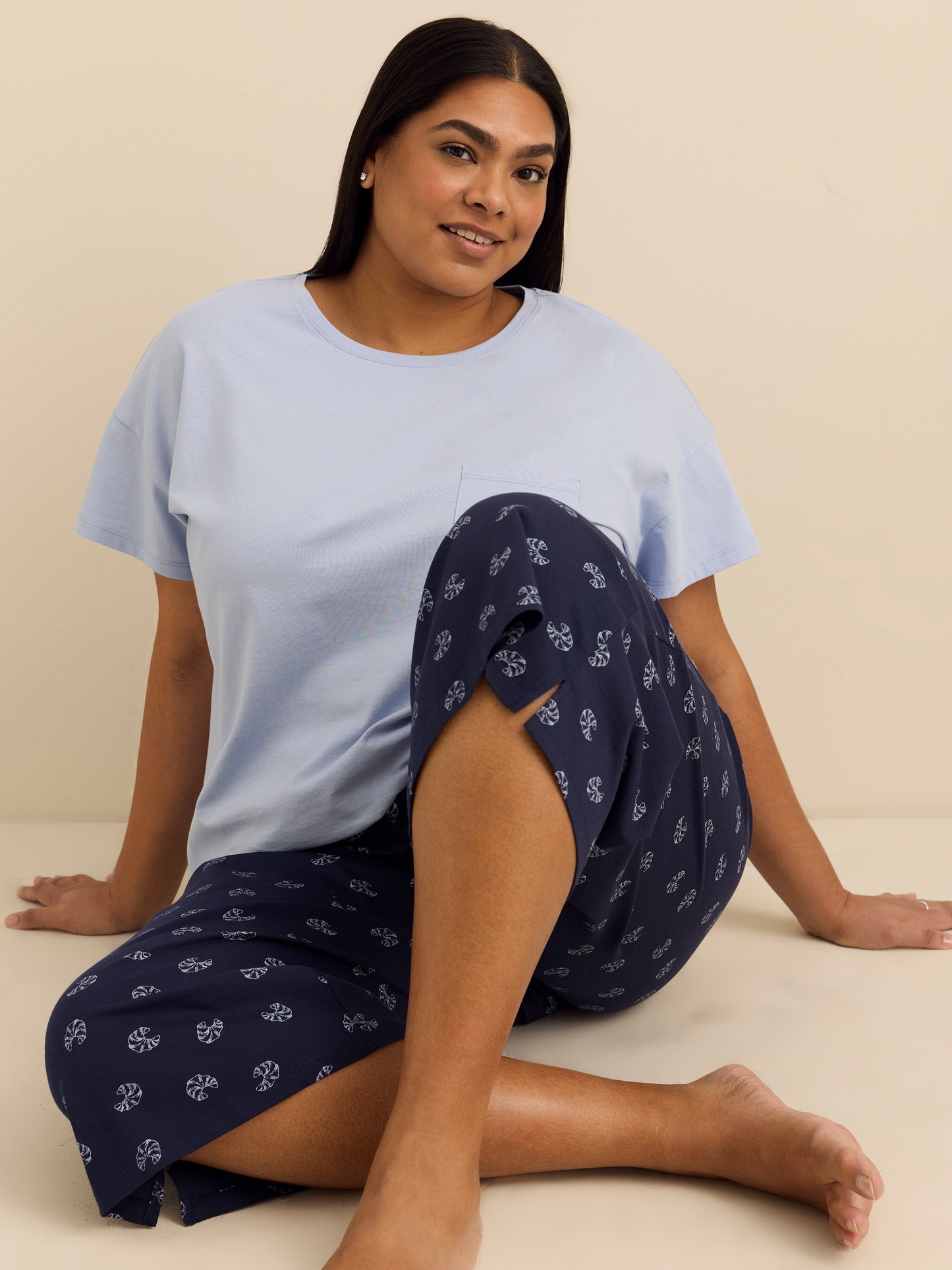 Printed Cotton Capri Jogger - ti Voglio