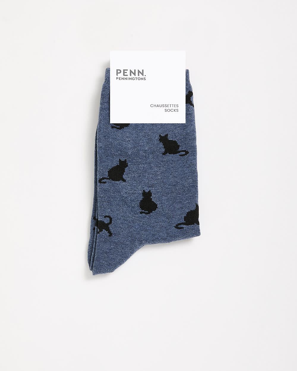 Chaussettes à  motif de chats