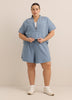 French Terry Tulip-Hem Bermuda Short - Active Zone