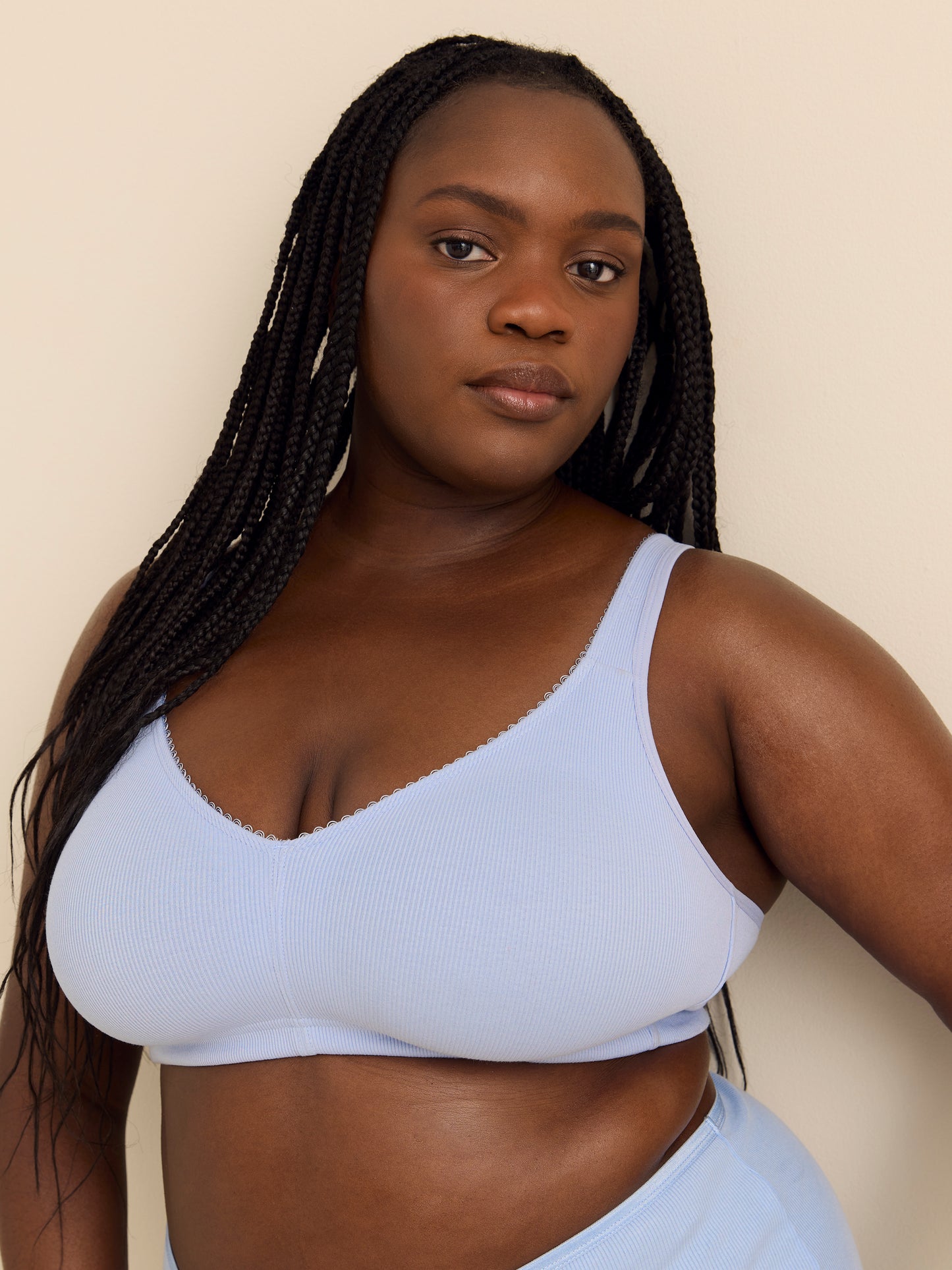 Soutien-gorge en coton sans armatures avec bordure à picots - ti Voglio