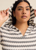 Striped Hooded Short-Sleeve Cover-Up Top - Cover Me