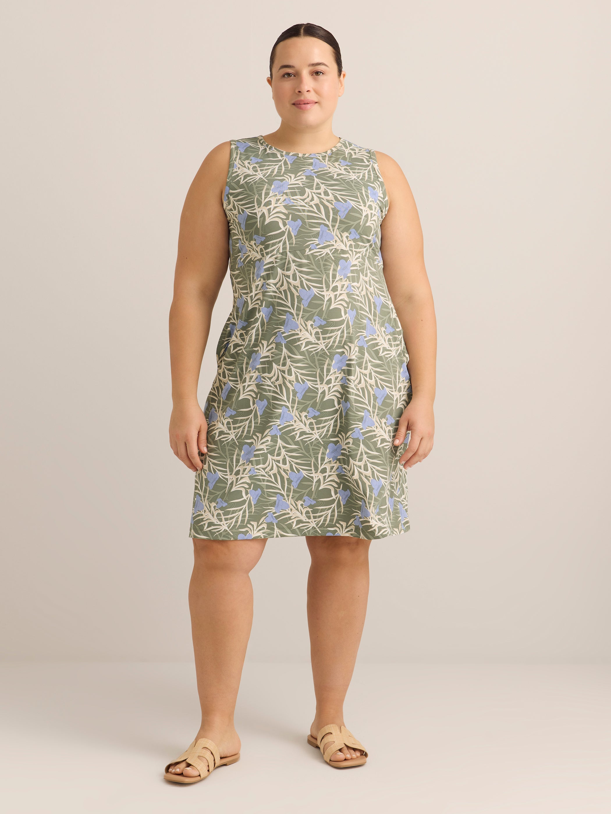 Columbia plus size sleeveless tank dress with sun protection