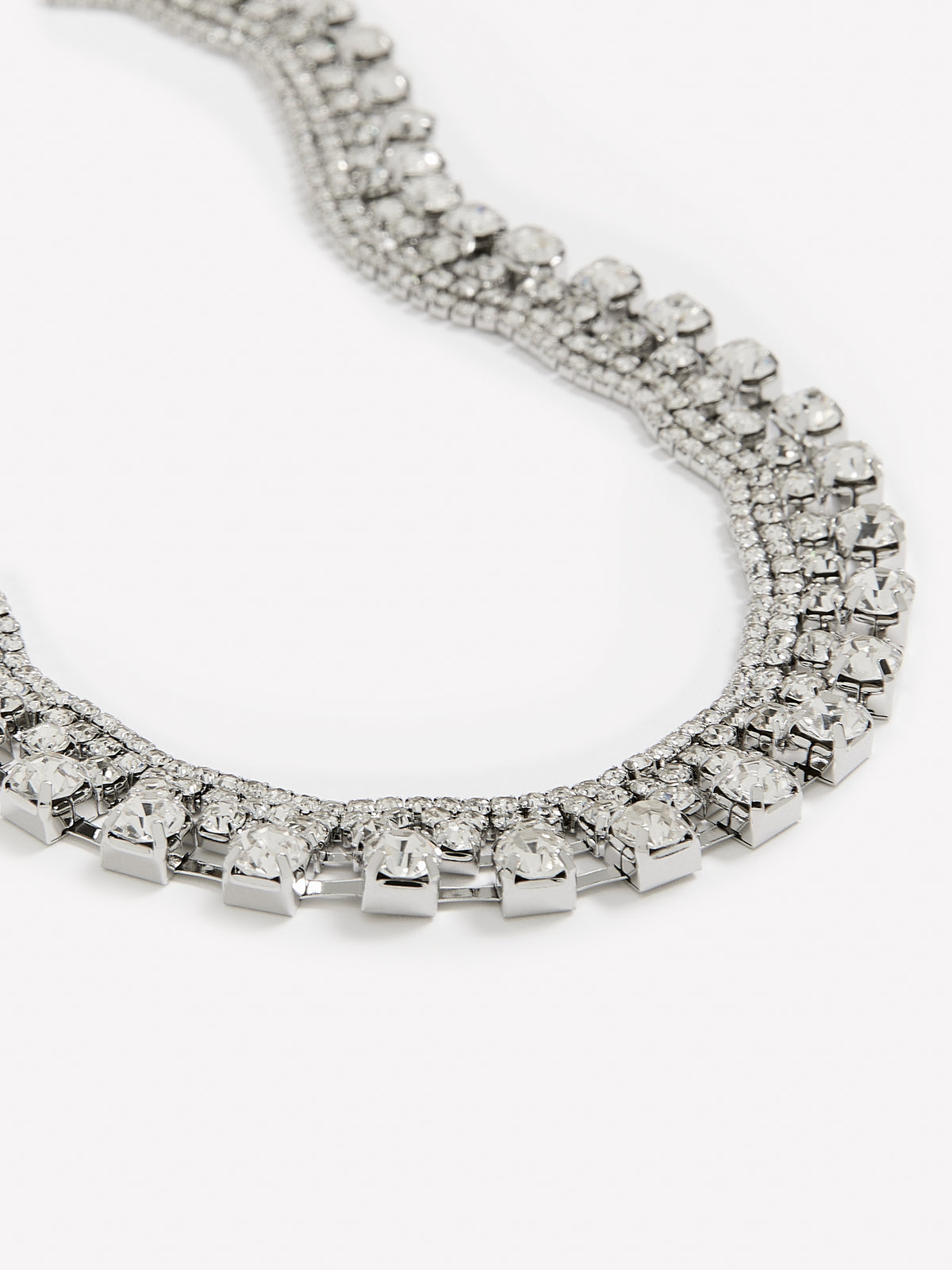 Glass Rhinestone Choker Necklace