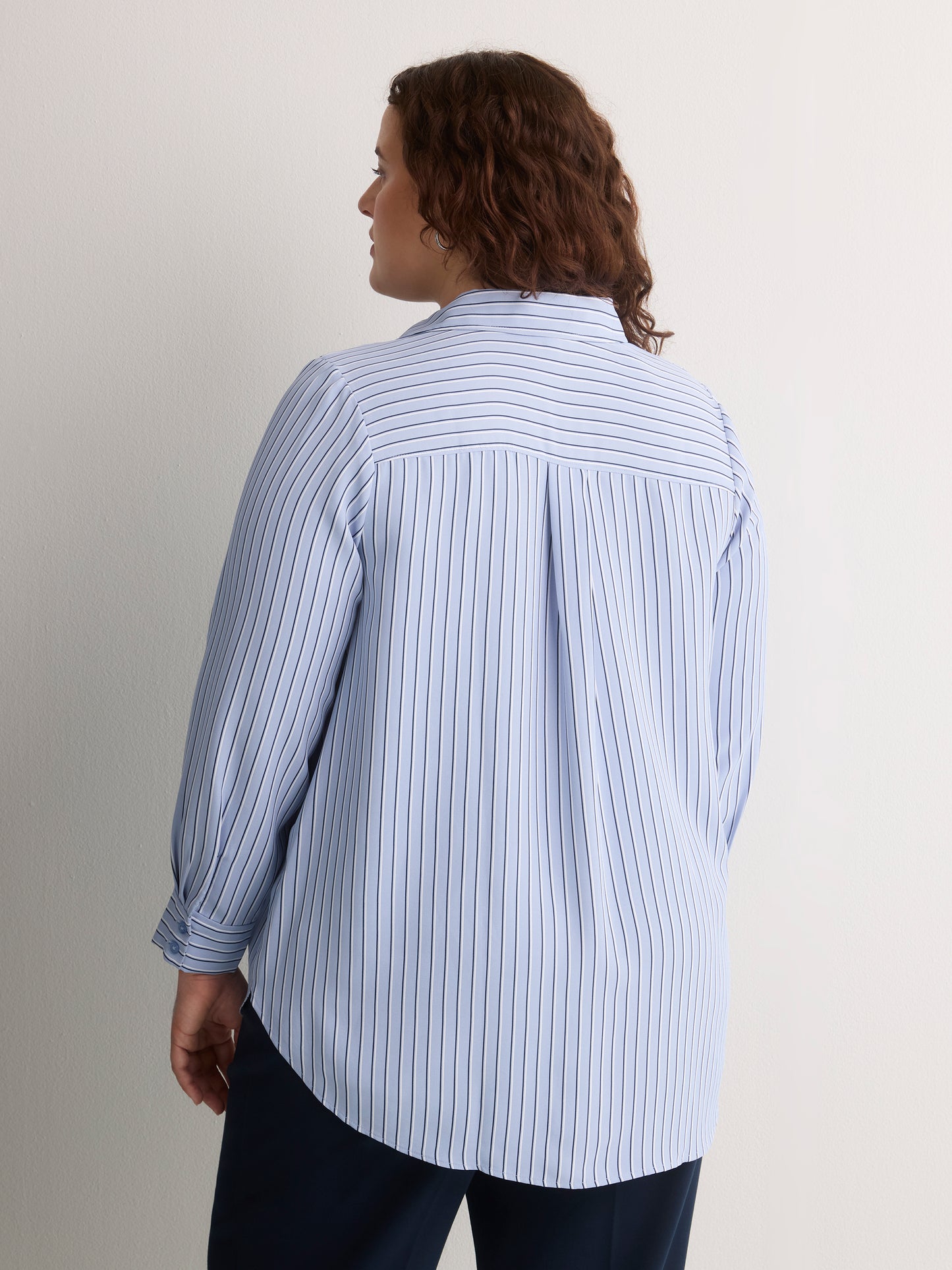Responsible, Silky Buttoned Down Tunic Shirt