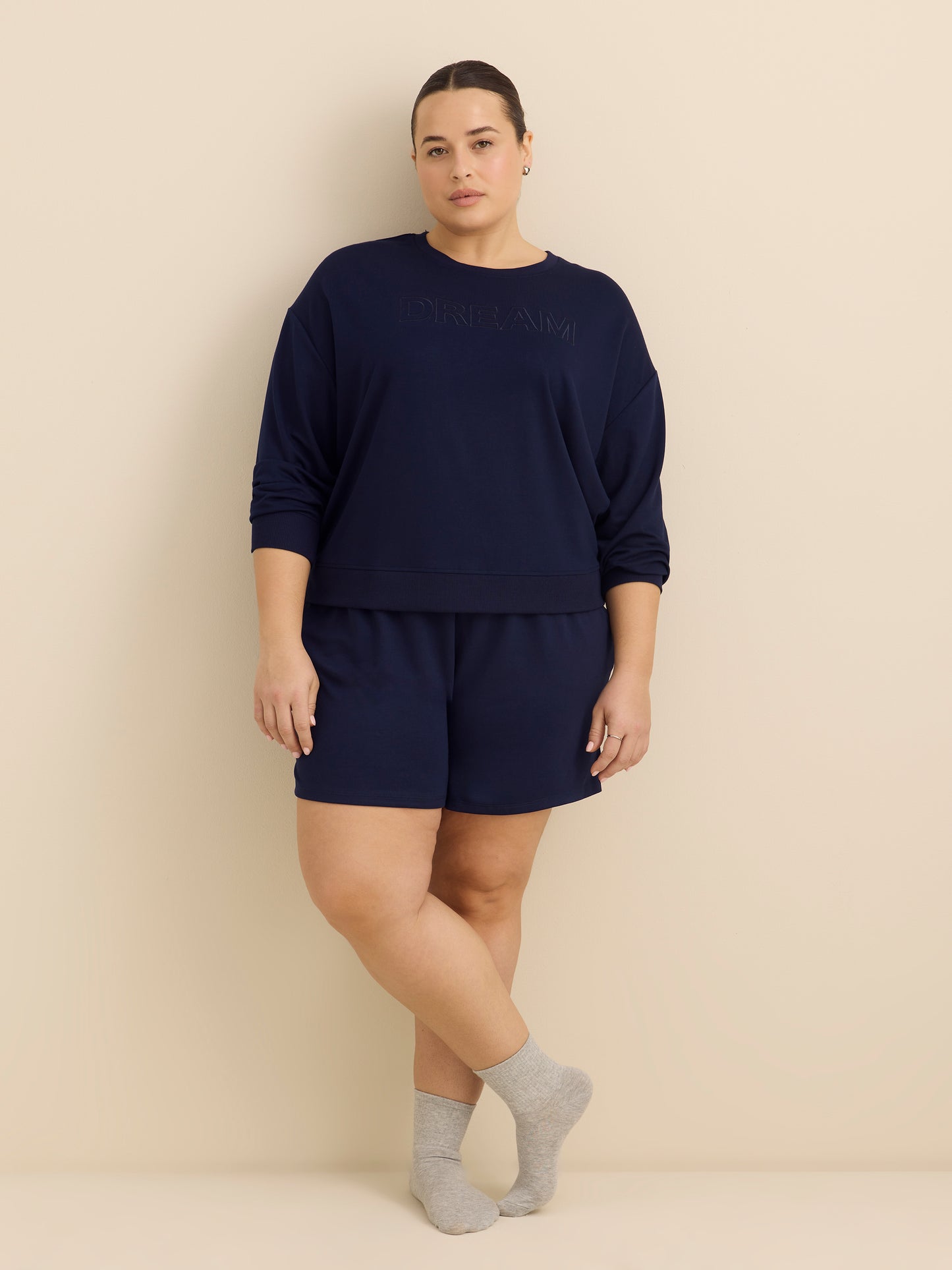 Short boxer bleu en tricot français - ti Voglio