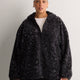 Hooded Printed Sherpa Zippered Jacket - Active Zone