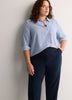 Navy Curvy Straight-Leg Savvy II Pant