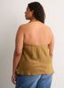 Satin Straight Sleeveless Halter Top