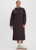 French Terry Hooded Midi Dress - Hyba