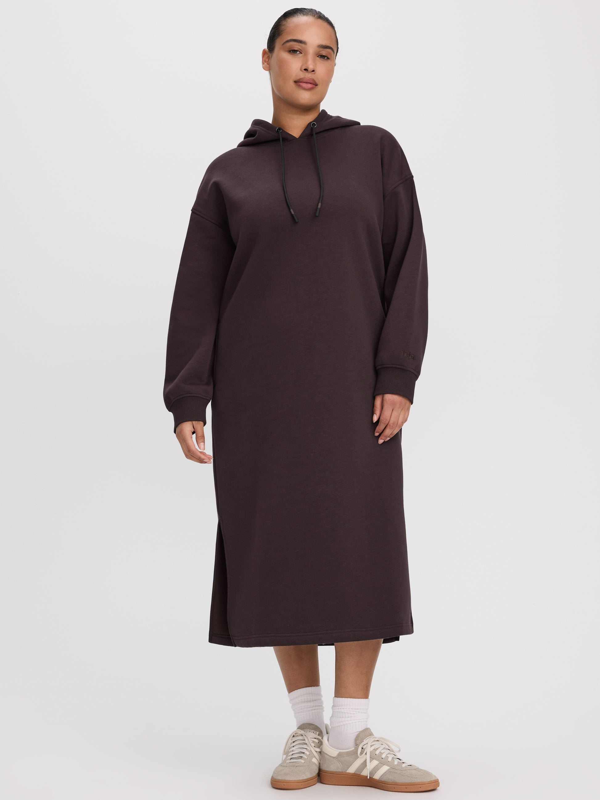 French Terry Hooded Midi Dress - Hyba