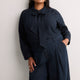 Denim Buttoned Down Shirt with Scarf Collar