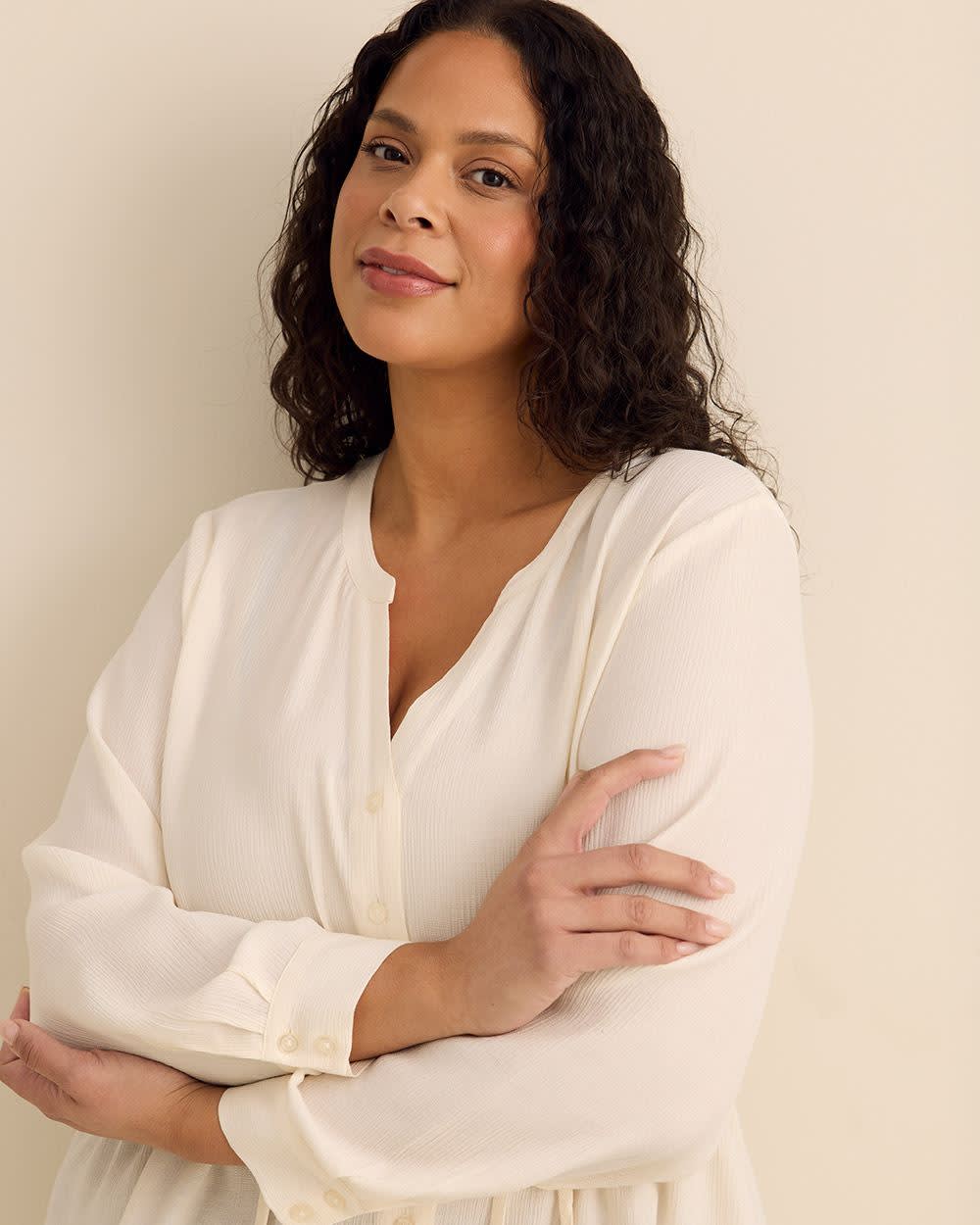 Chemisier avec cordon de serrage à la taille