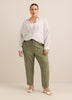 Striped Linen Blend Buttoned Down Tunic Shirt