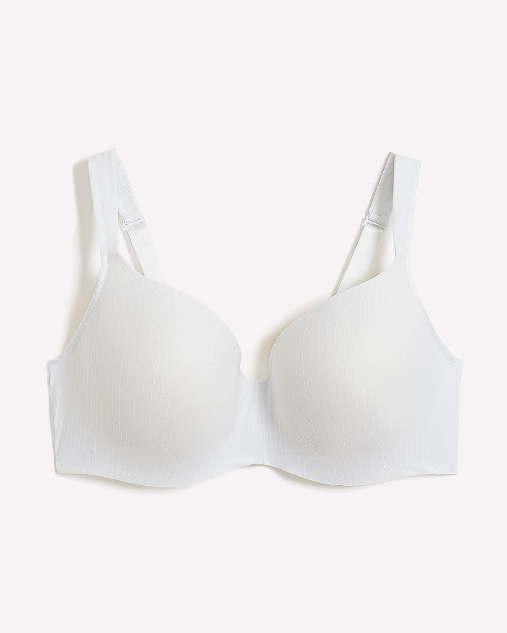 Underwire White Textured Microfibre T-Shirt Bra - ti Voglio