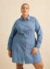 Denim Long Sleeve Shirt Dress