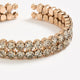 Fancy Golden Cuff Bracelet with Stones