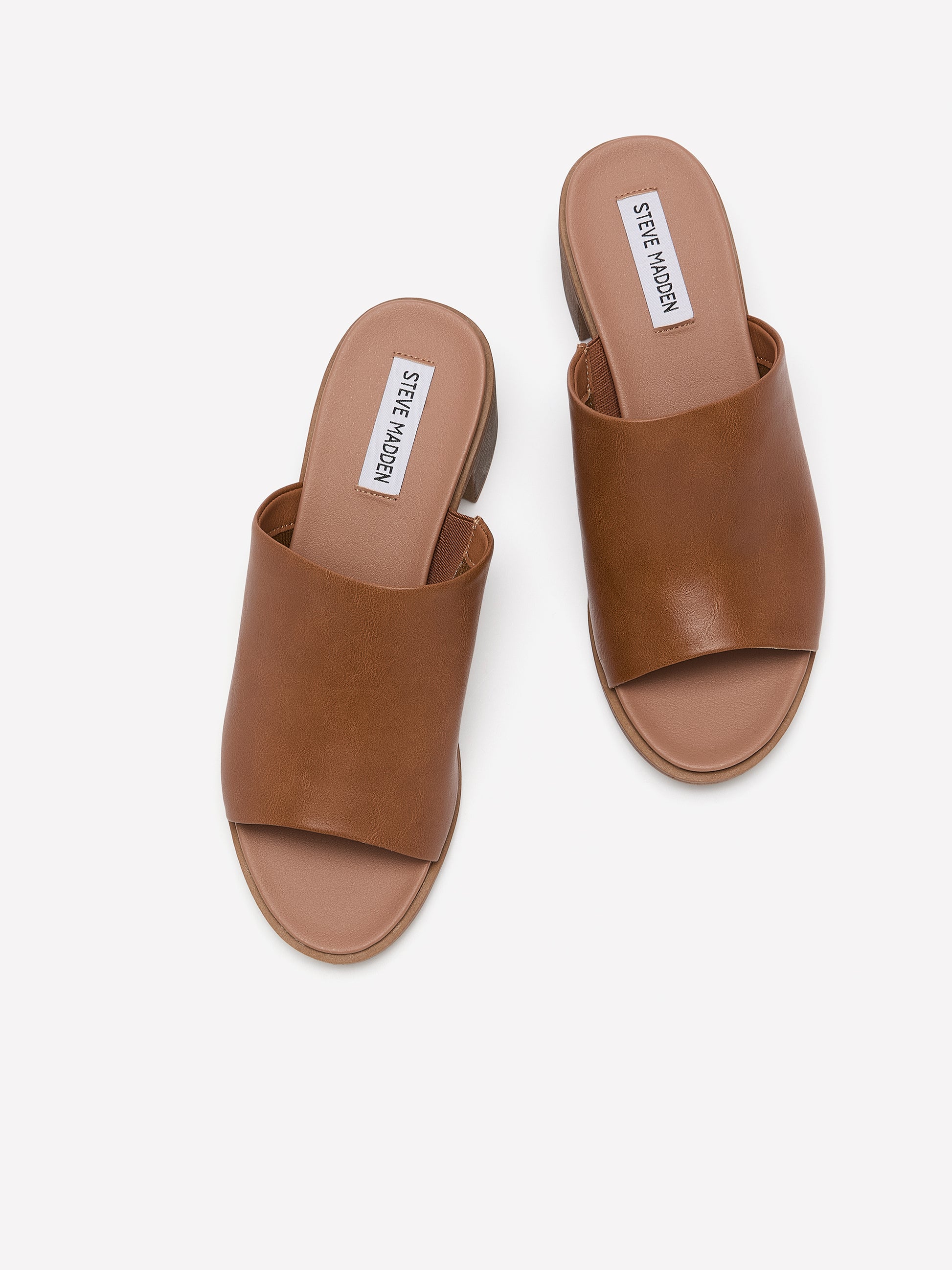 Wide Width, Kacey Block-Heel Slip-On Sandal - Steve Madden