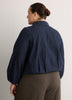 Dark Zip Bubble Denim Jacket