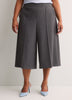 Pintuck Pull-On Crop Culotte Pant