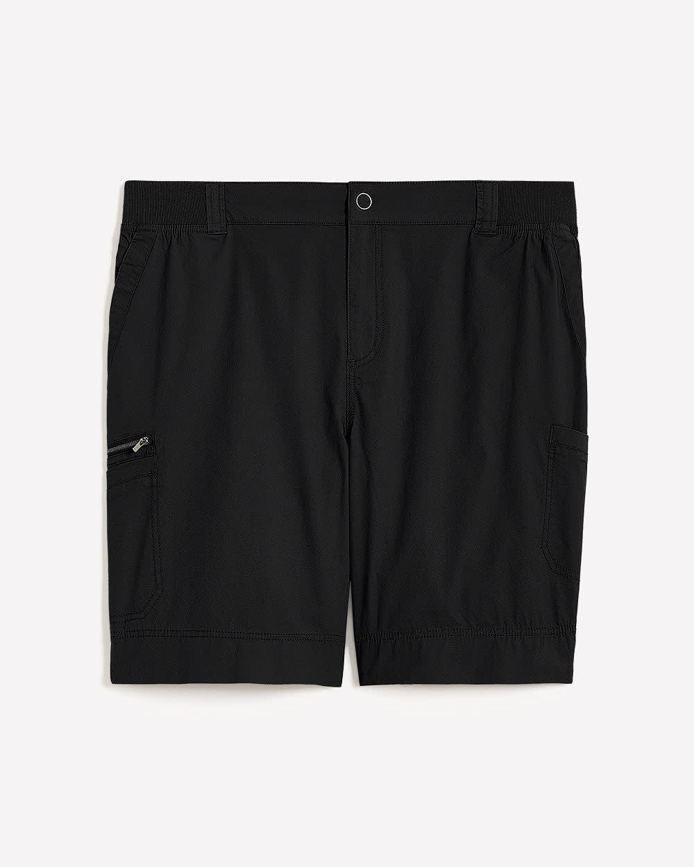 Bermuda en coton avec bande de taille côtelée