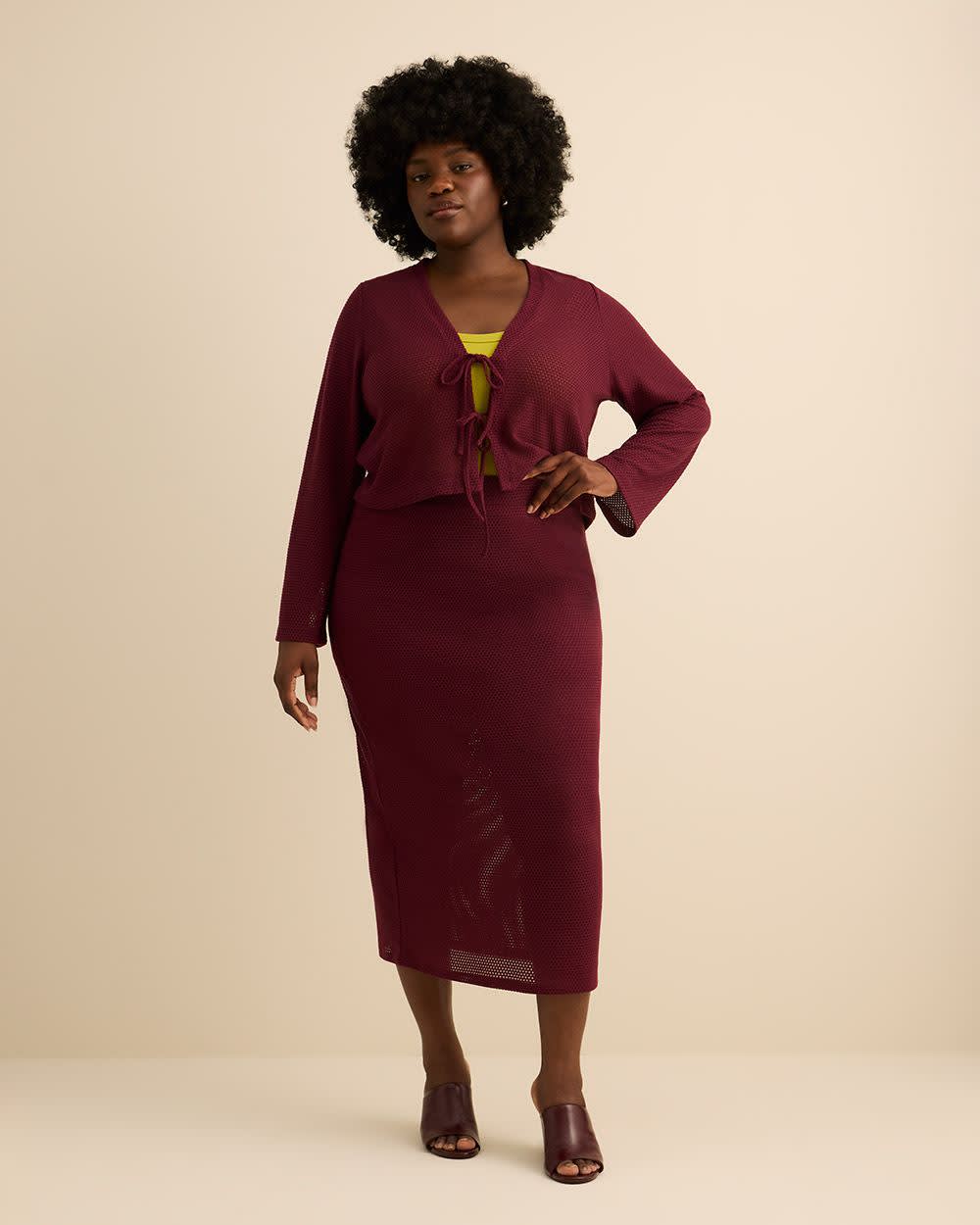 Jupe longue en crochet