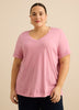 Responsible, V-Neck Boyfriend Tee with Slits