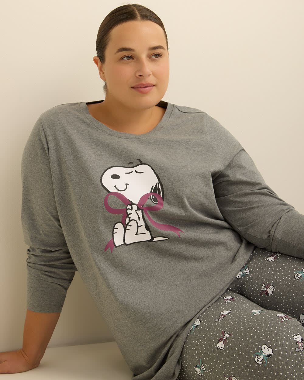 Pantalon de pyjama tricoté pour dames – Mélange de coton, imprimé