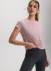 Short-Sleeve Crew-Neck T-Shirt with Twisted Detail - Hyba