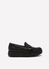 Wide Width, Zylah Vine Black Leather Wedge Loafer - Clarks