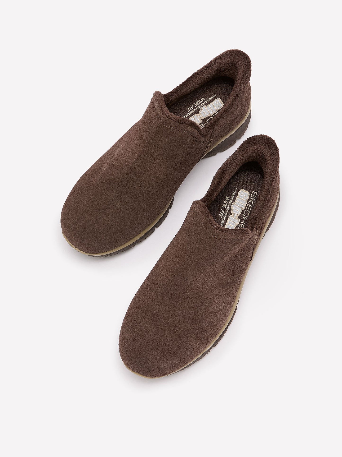 Wide Width, Relaxed-Fit Low-Heel Suede Bootie - Skechers