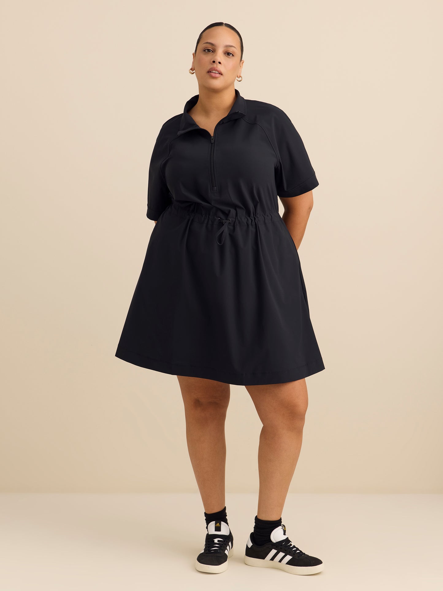 Knit Dress with Short Raglan Sleeves - ActiveZone
