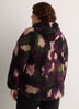 Hooded Printed Sherpa Zippered Jacket - Active Zone
