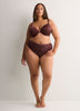 Brown Padded Plunge Bra with Magnetic Front Closure - Déesse Collection