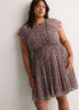 Fit and Flare Dress with Short Flutter Sleeves - Addition Elle