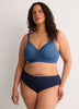 Blue Dotted Wireless Padded Lounge Bra - Déesse Collection