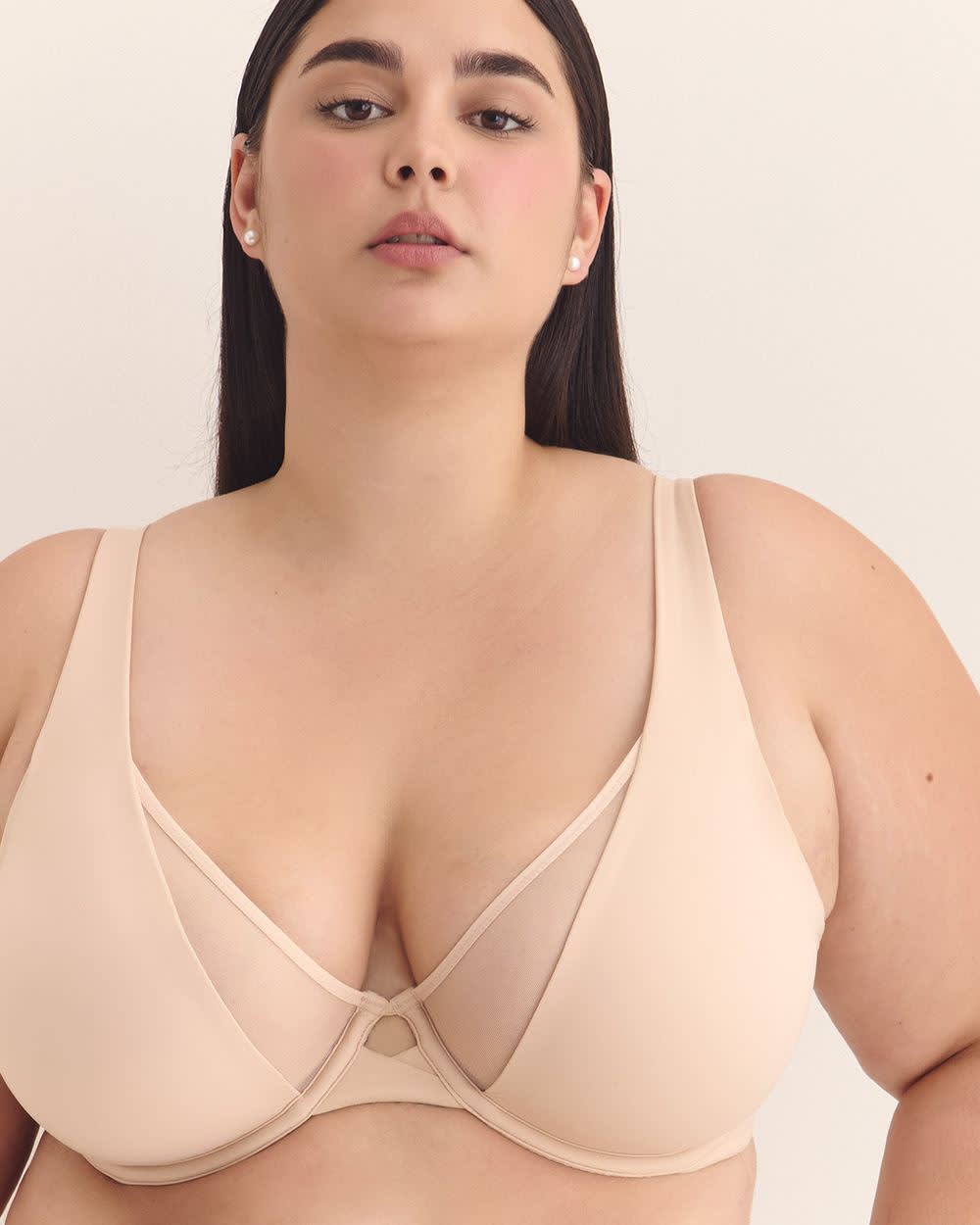 Soutien-gorge non doublé avec armatures et maille - Déesse Collection