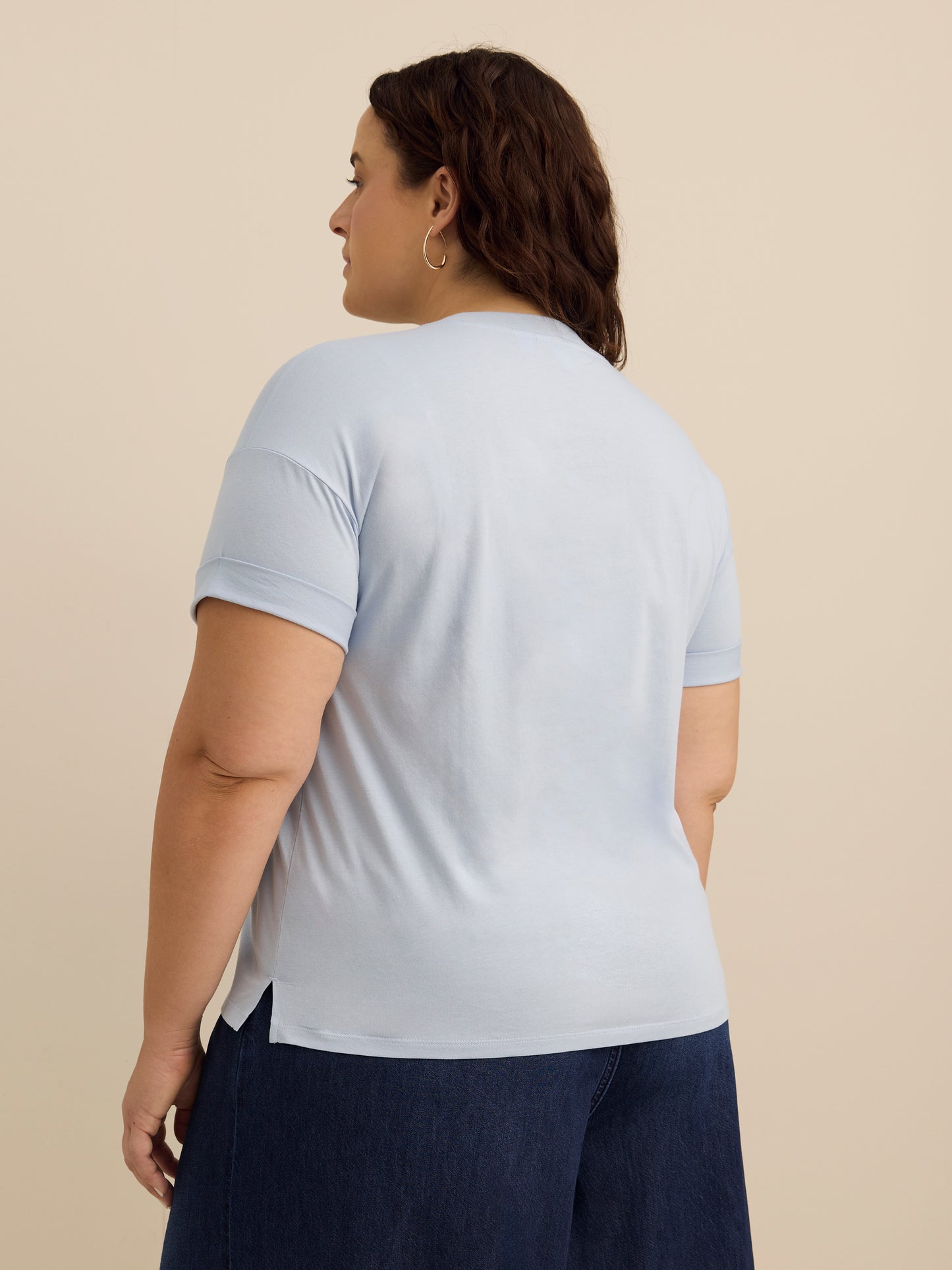 Boxy Short-Sleeve Crew-Neck T-Shirt