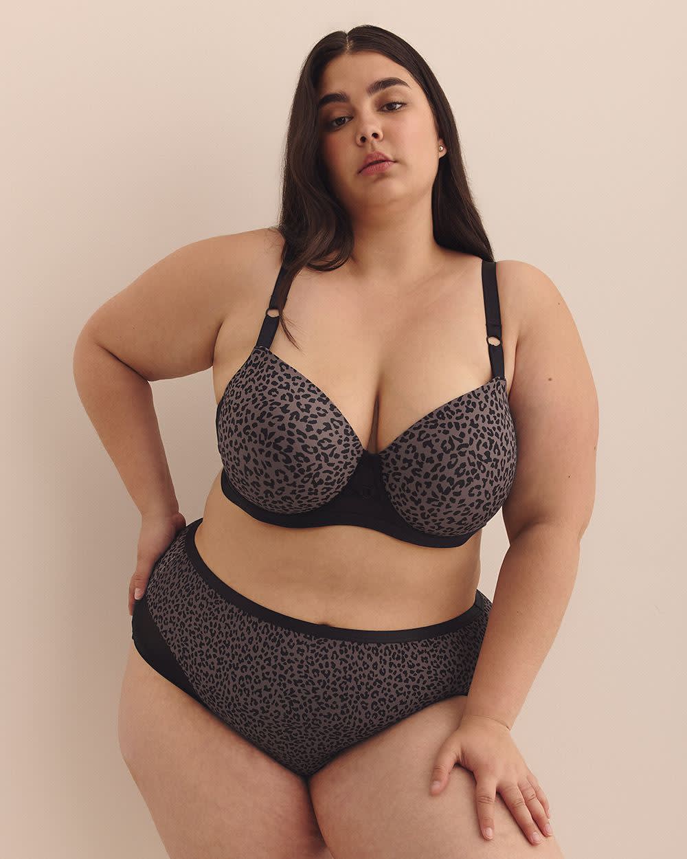 Cheetah-Print Underwire Balconette Bra - Déesse Collection