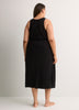 Lightweight Plunging V-Neck Midi Cover-Up Dress