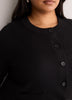 Responsible, Buttoned-Down Cotton Blend Crewneck Cardigan