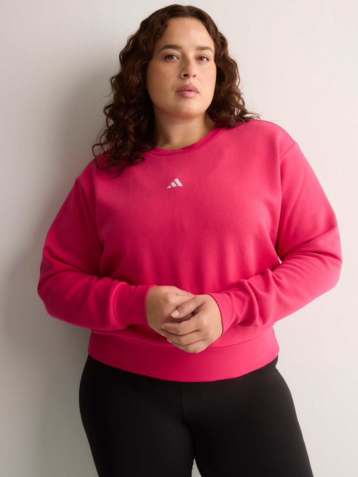 Pink Feel Cozy Fleece Sweatshirt with Small Logo - adidas