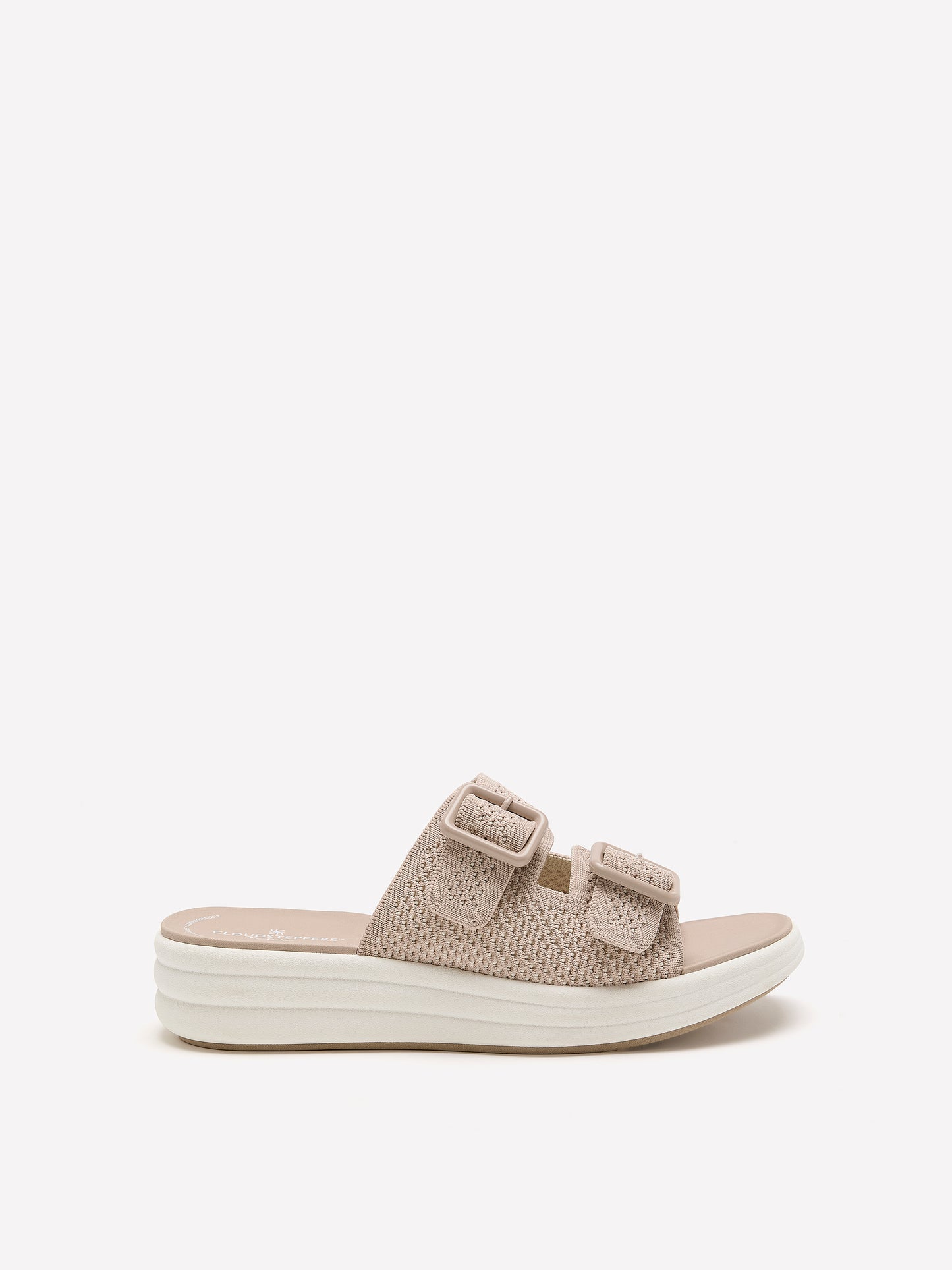 Wide Width, Double Buckle Drift Faye Slip-On Sandal - Clarks
