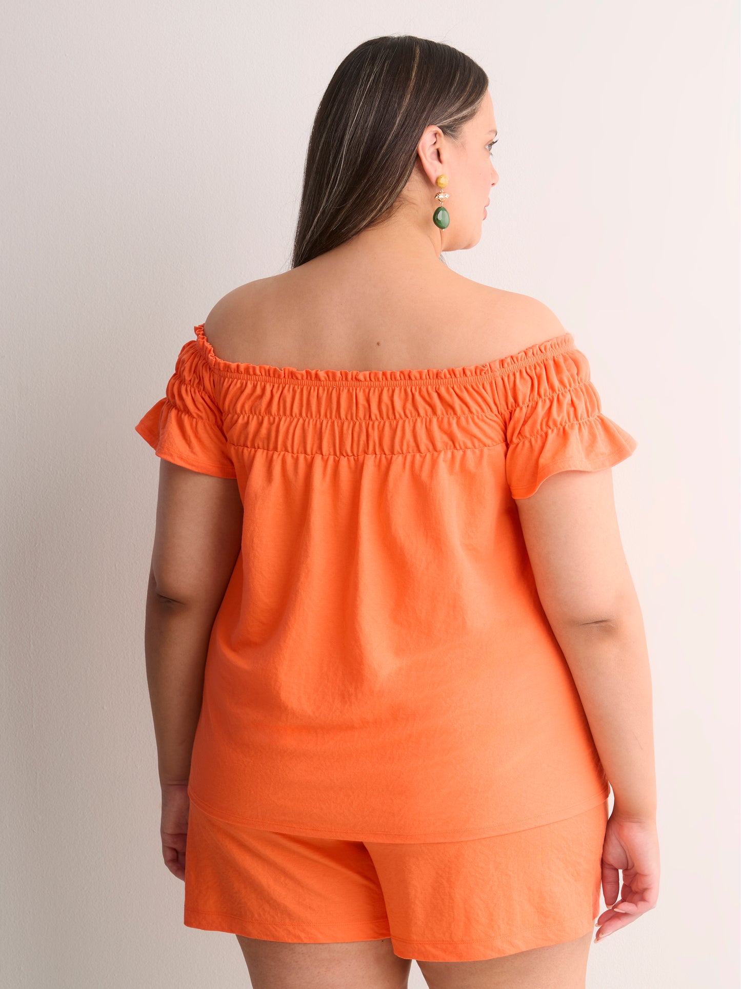 Responsible, Slight Swing Off-Shoulder Knit Top