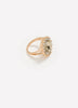 Golden Ring with Big Round Stone