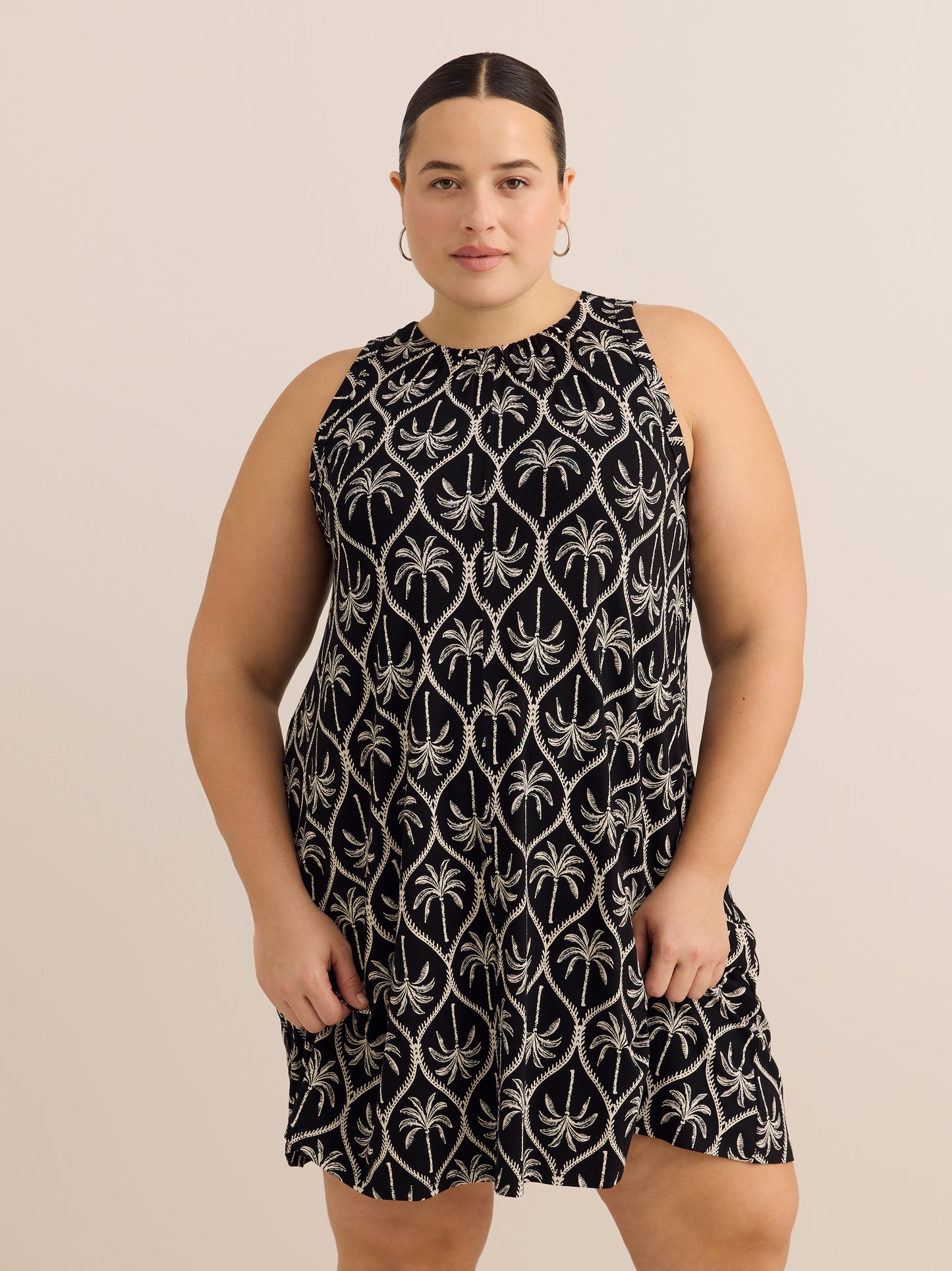 Responsible, Sleeveless Halter Swing Dress