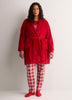 Belted Waffle Plush Robe - tiVOGLIO