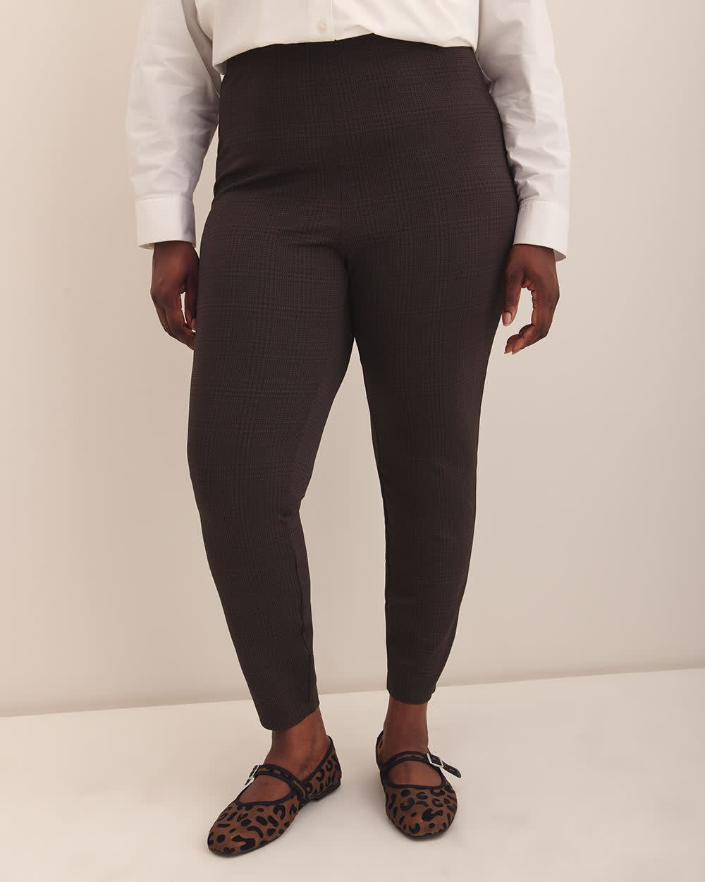 Textured Plaid Fashion Legging