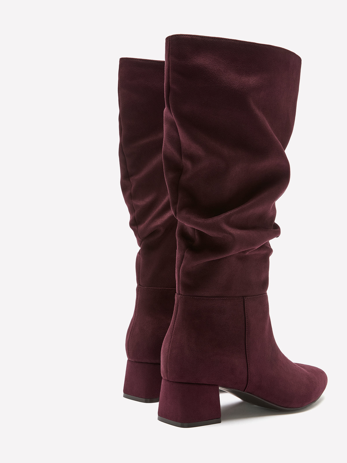 Extra Wide Width, Microsuede Mid-Heel Tall Slouchy Boot