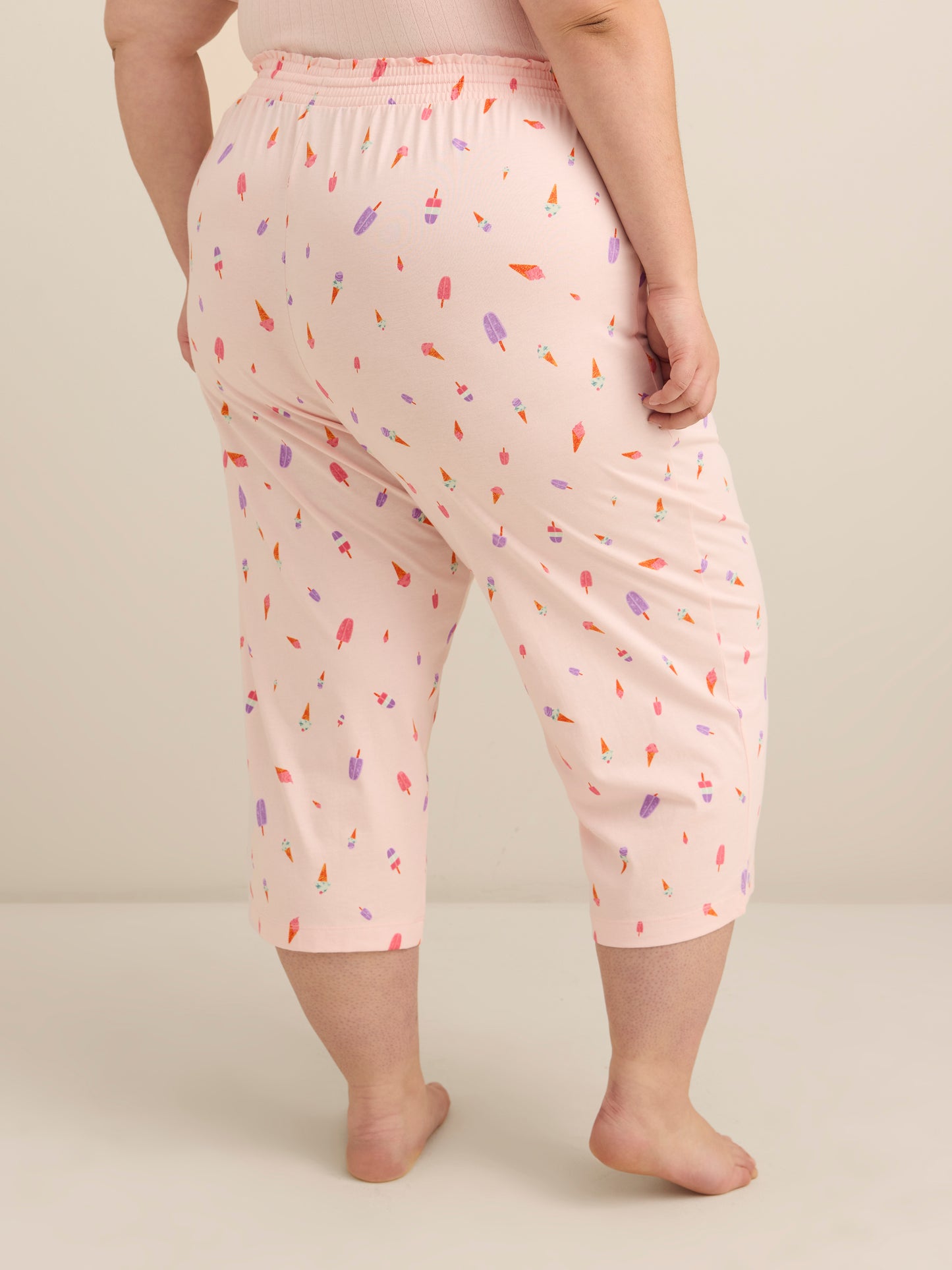 Printed Straight-Leg Pyjama Capri Pant - ti Voglio