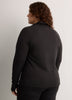 Black Long-Sleeve Half-Zip Textured Performance Pullover - Active Zone